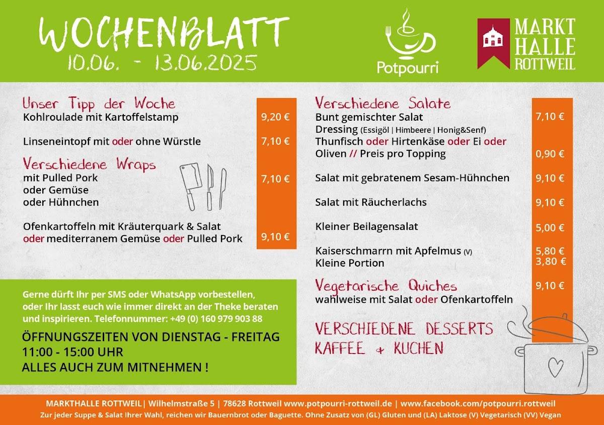 Potpourri Rottweil меню
