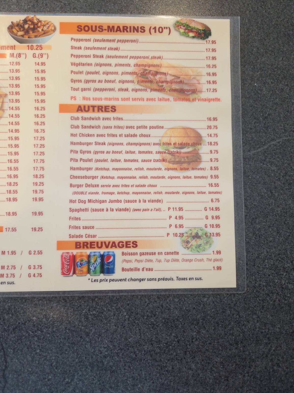 Poutine express меню