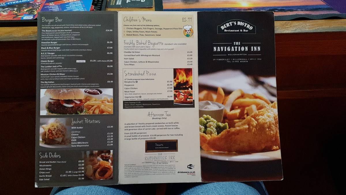 Navigation Inn меню