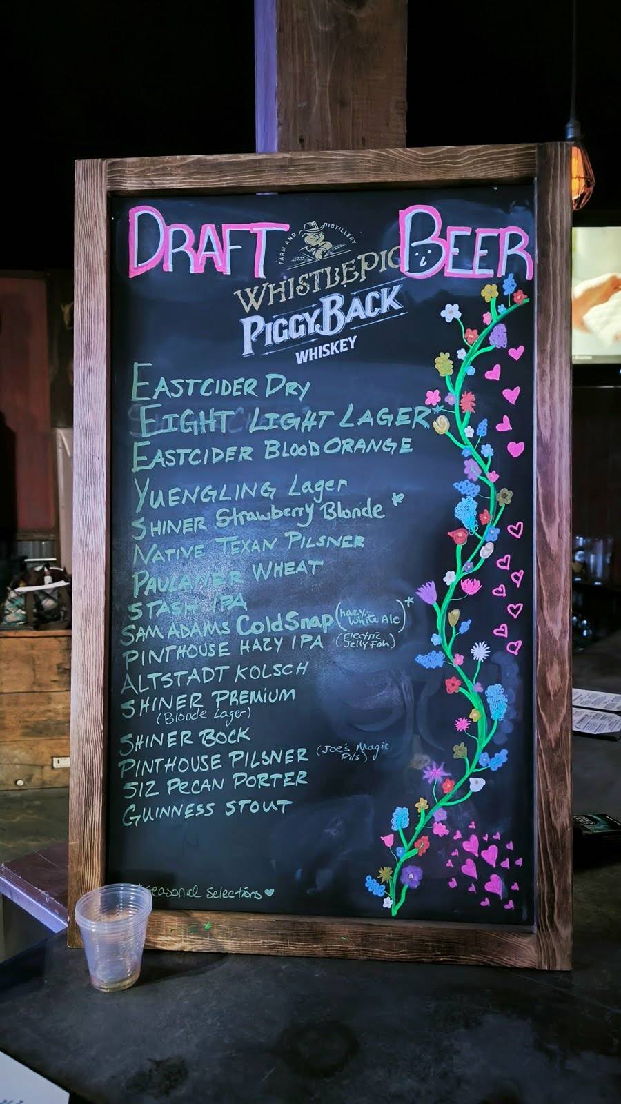 Shiner's Saloon меню