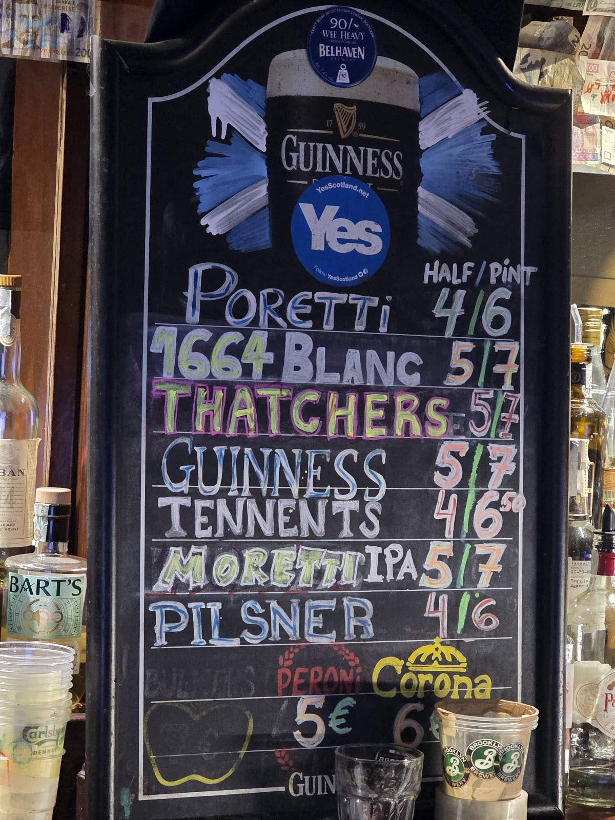 The Highlander Pub Rome меню