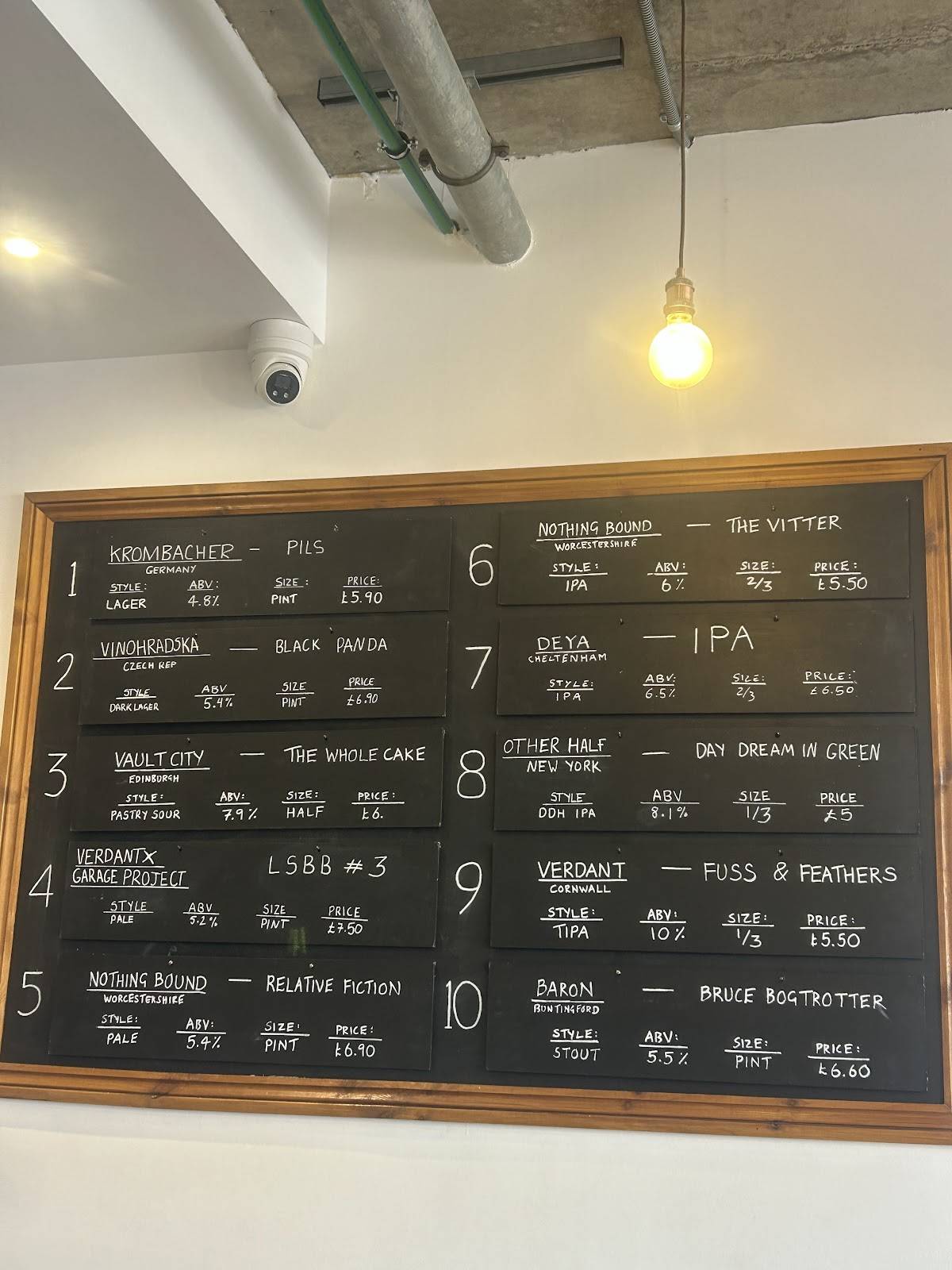 The Hop Box меню