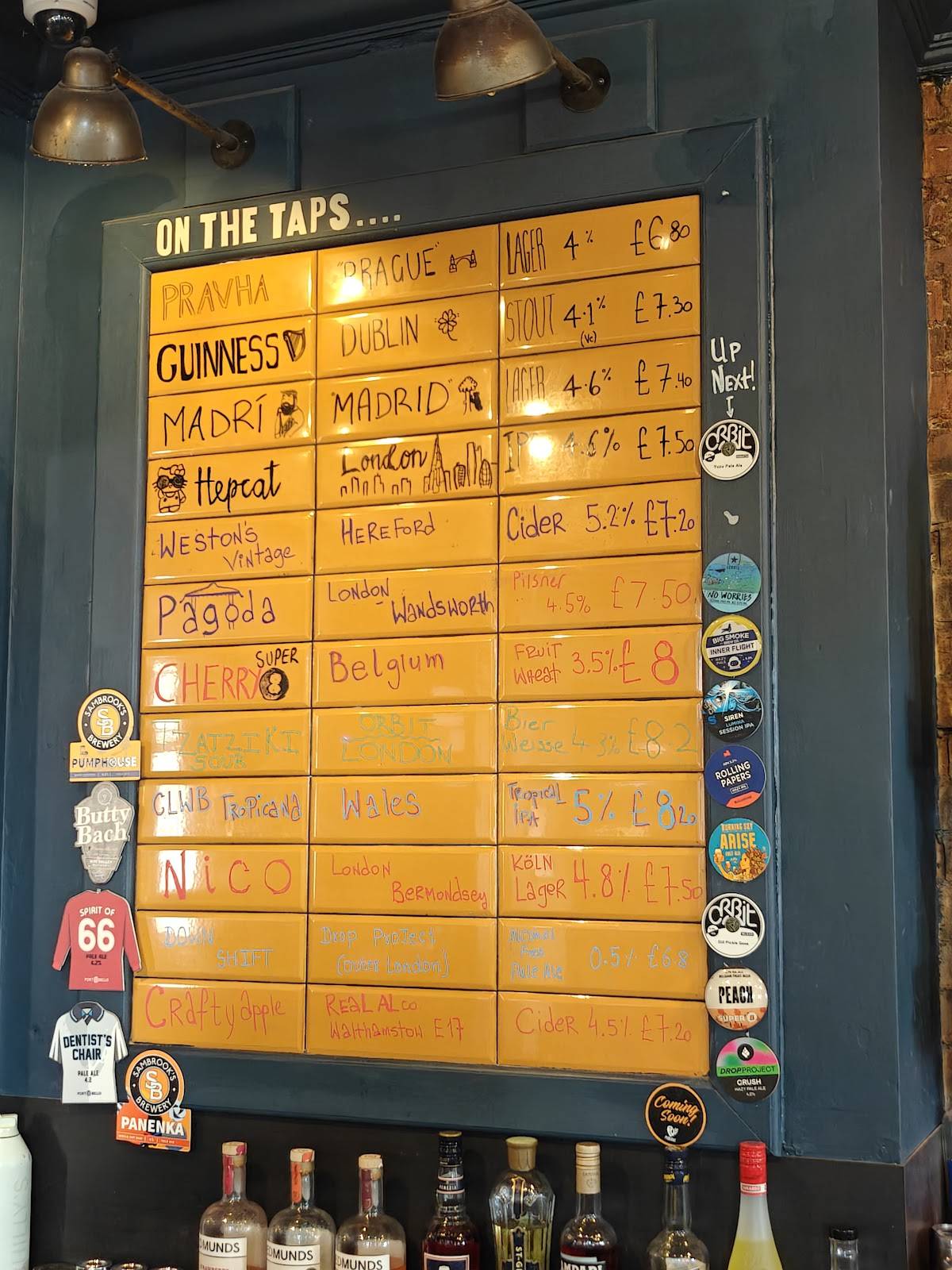 The Steam Engine, Waterloo (PUBLOVE) меню