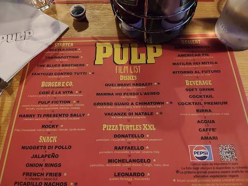 Pulp Restaurant меню