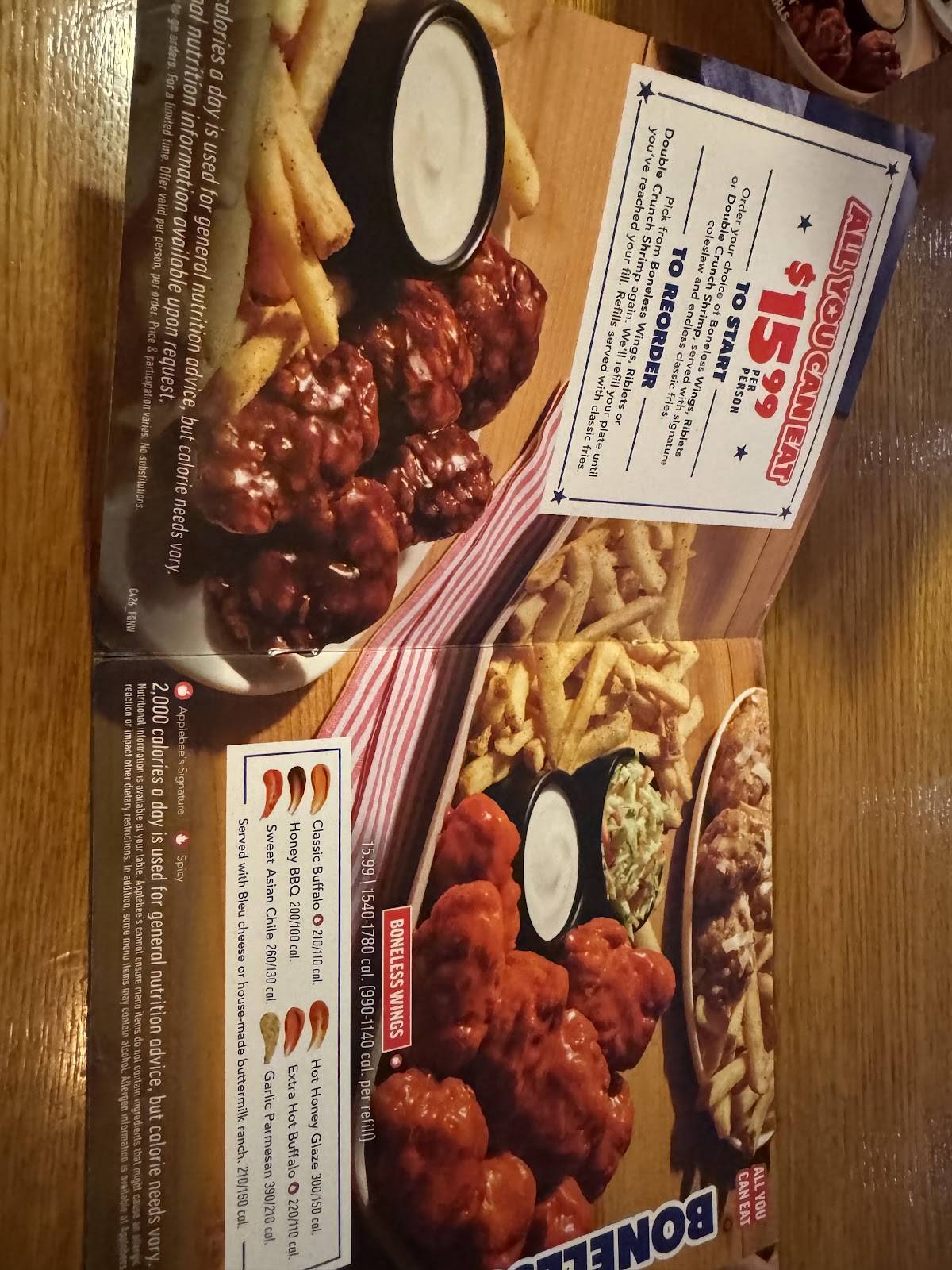 Applebee's Grill + Bar меню