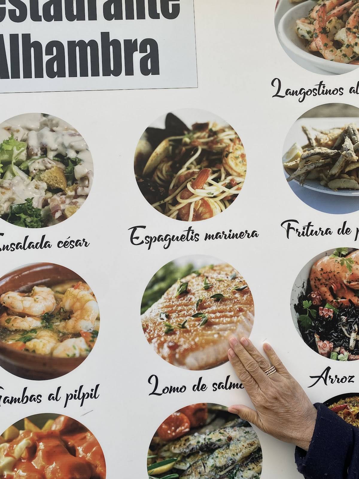 RESTAURANTE ALHAMBRA меню
