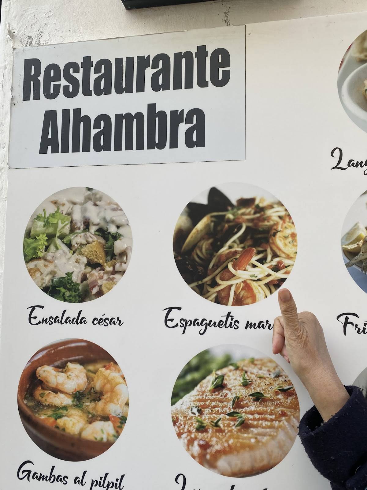 RESTAURANTE ALHAMBRA меню