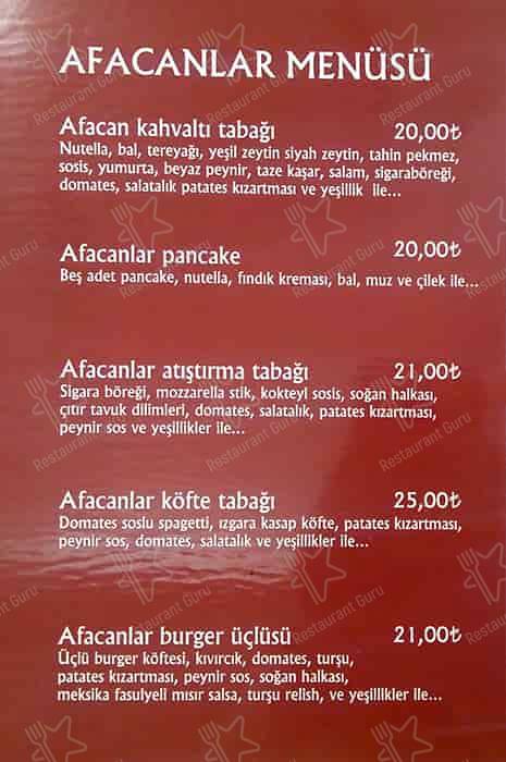 Roma Dondurmacısı меню