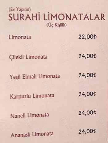 Roma Dondurmacısı меню