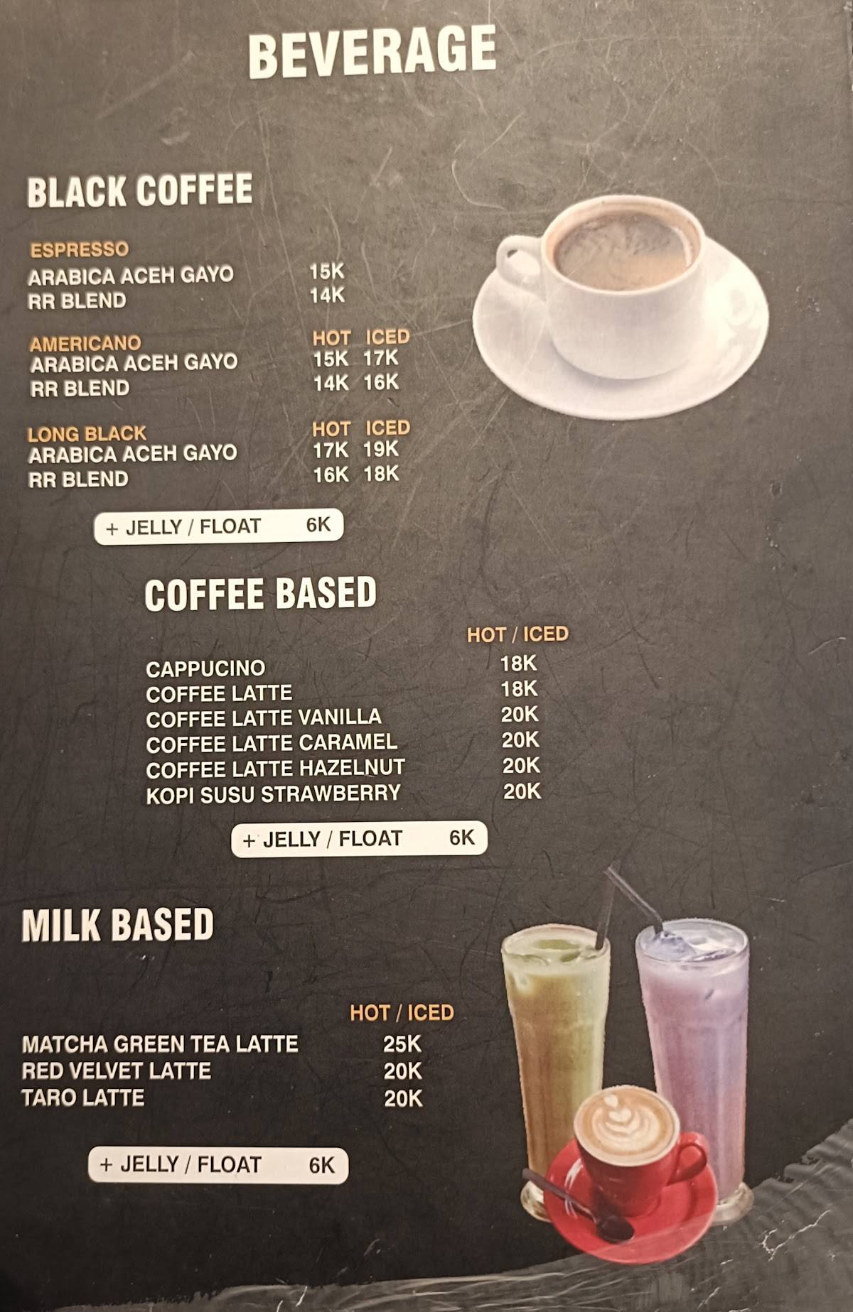 RR CAFE DELIMA меню