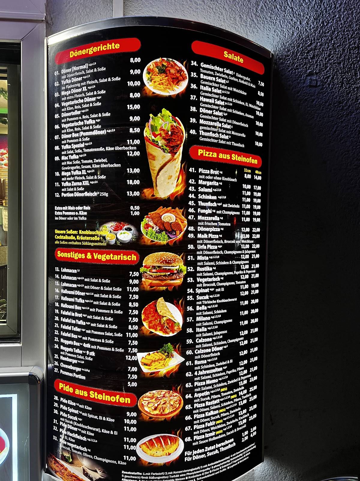 MEMO'S Döner Pizza Haus меню
