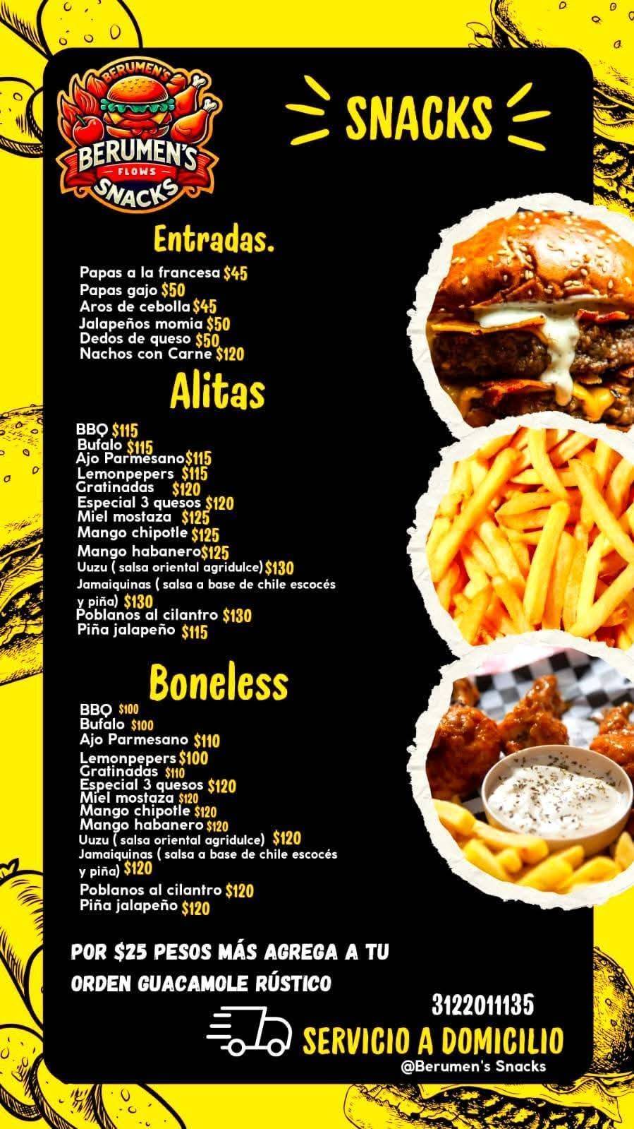 Berumens Snacks меню