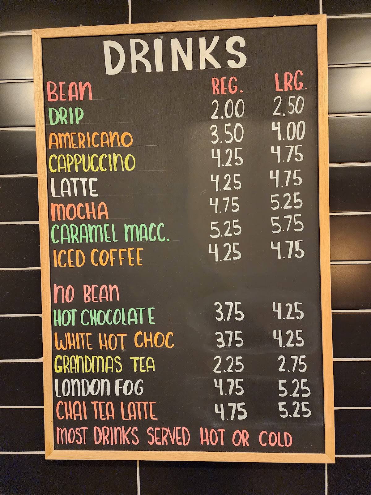 Bluebird Coffee Cafe меню