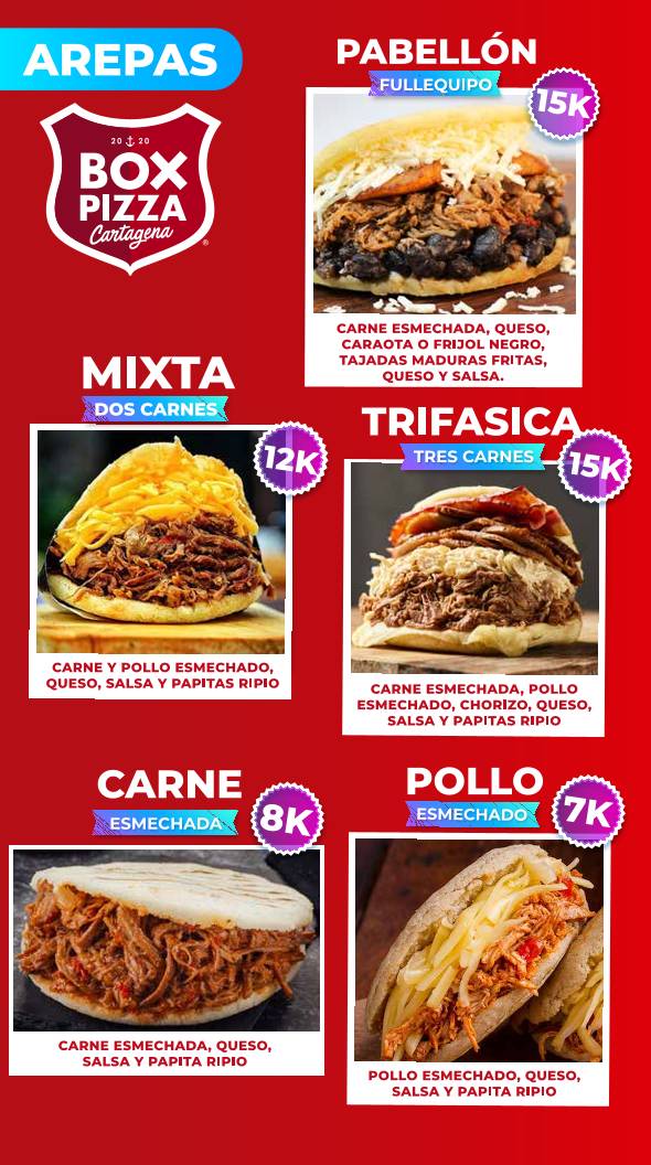 Box Pizza меню