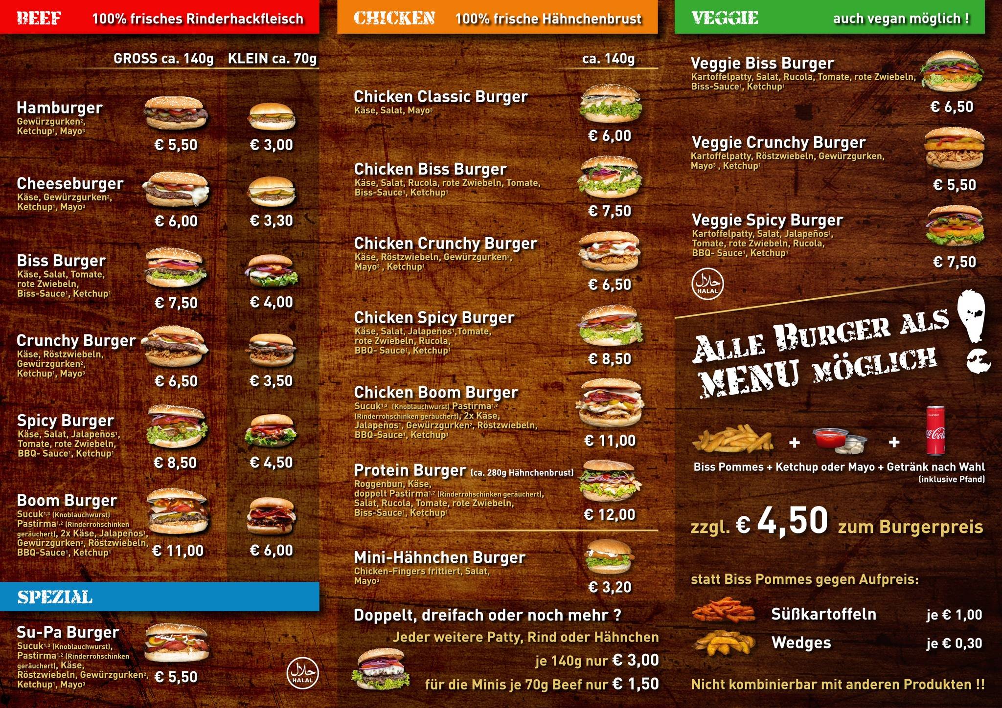 Burger-Biss Stade меню