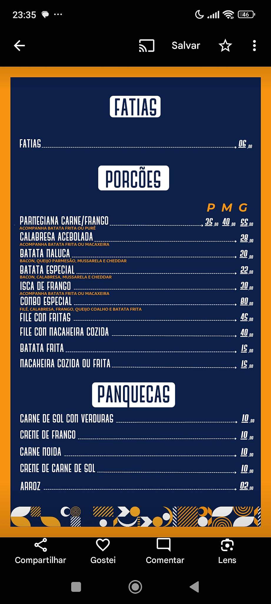 Castelod'pizza меню