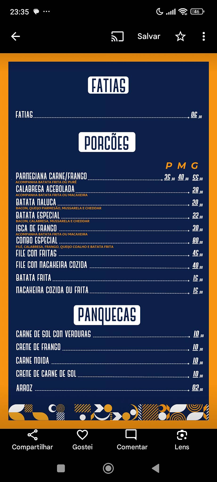 Castelod'pizza меню