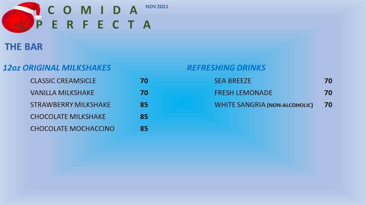 Comida меню