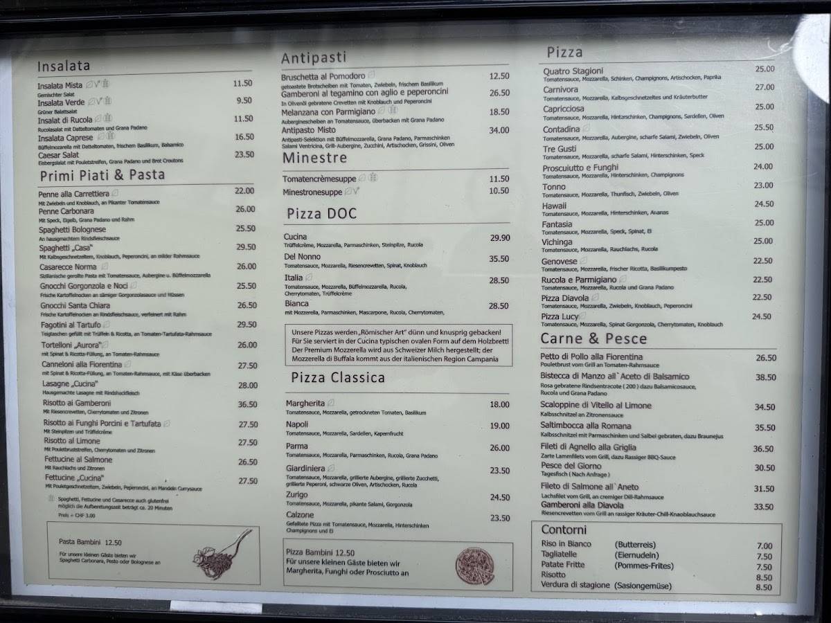 Cucina Niederdorf меню