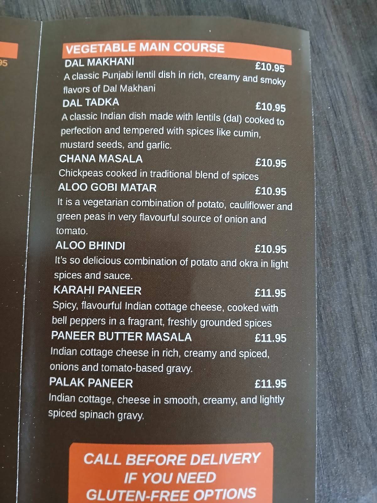 Desh Restaurant меню