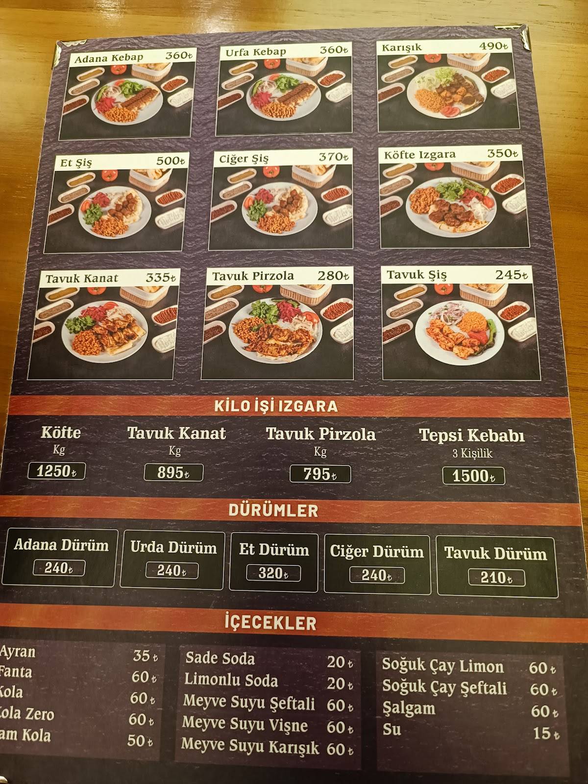 ETLİ KEYF меню