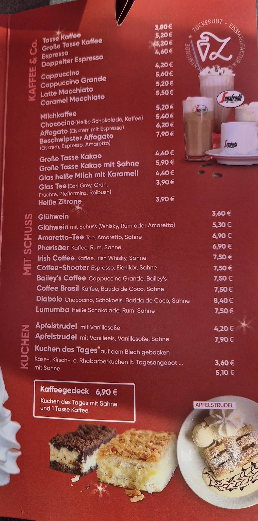 Eiscafé Zuckerhut меню