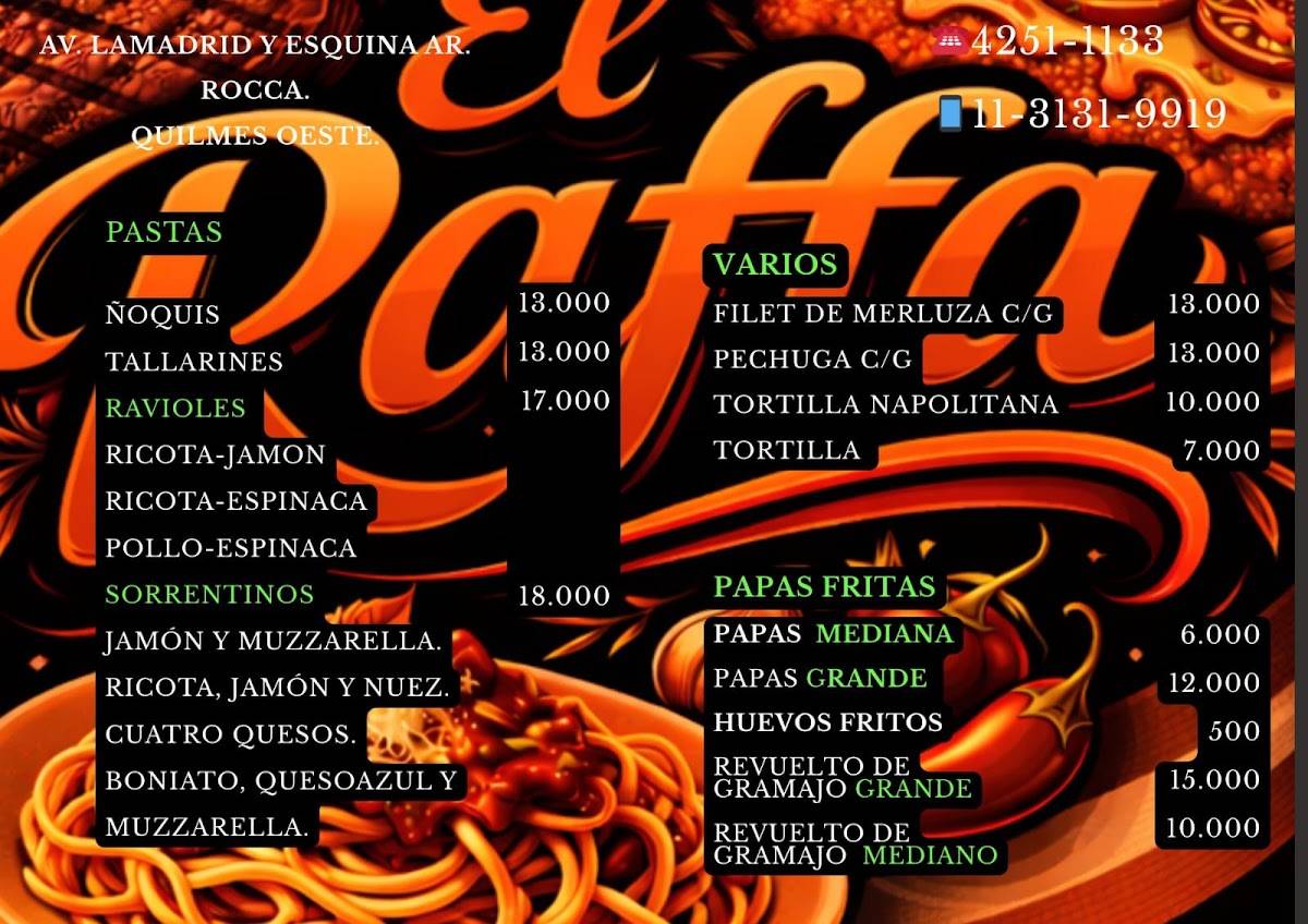 El Raffa меню