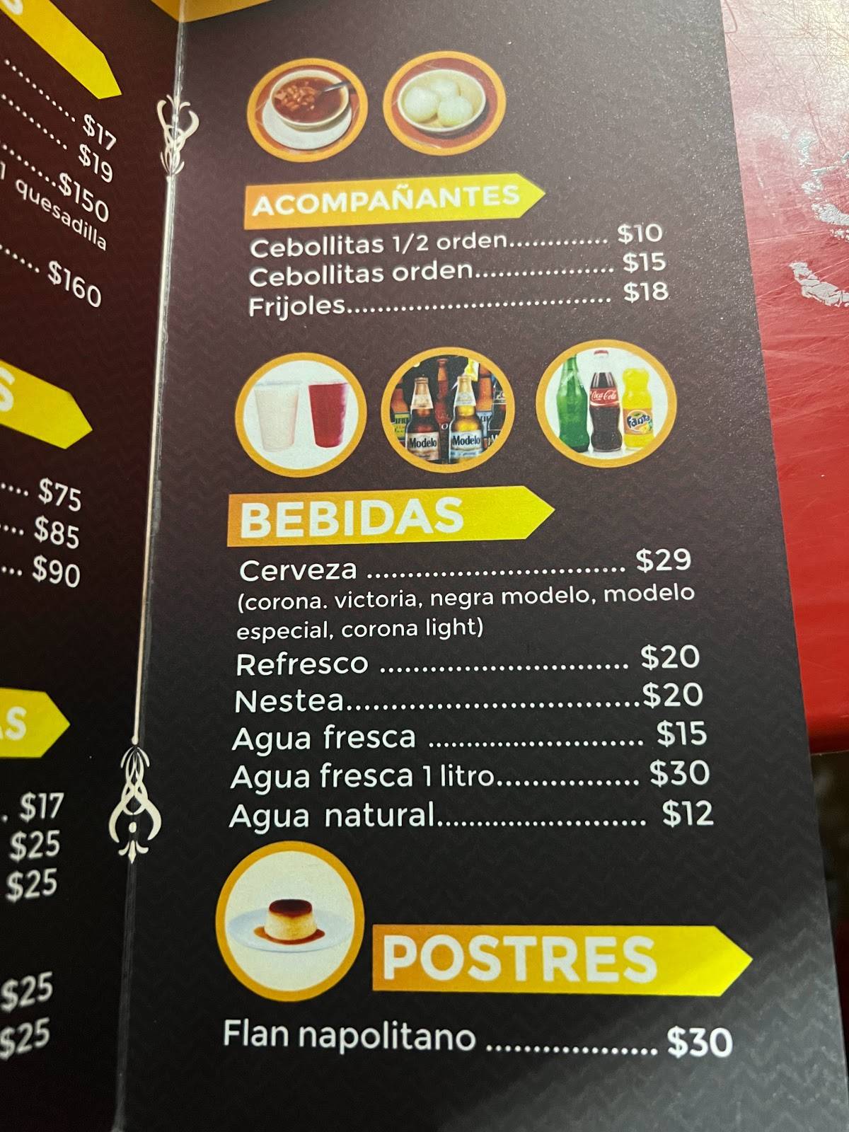 El Rey del Taco меню