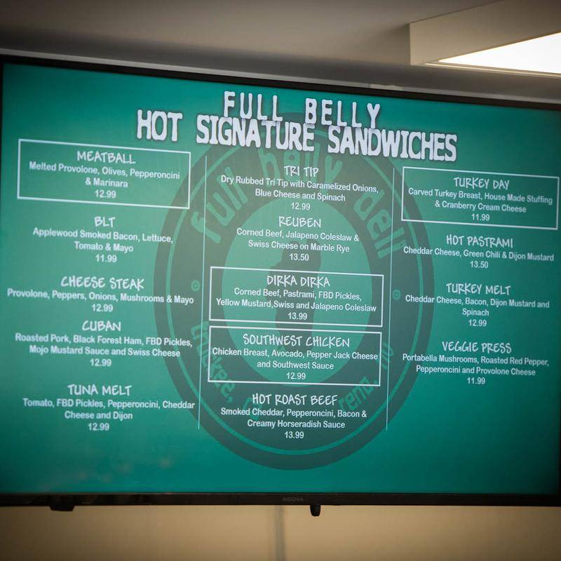 Full Belly Deli-Midtown меню