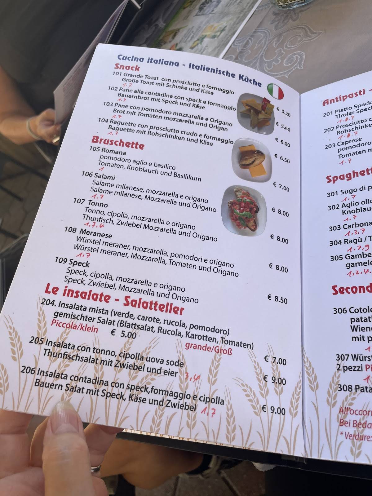 Restaurant Grano меню