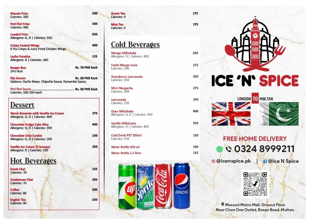 Ice N Spice Multan меню