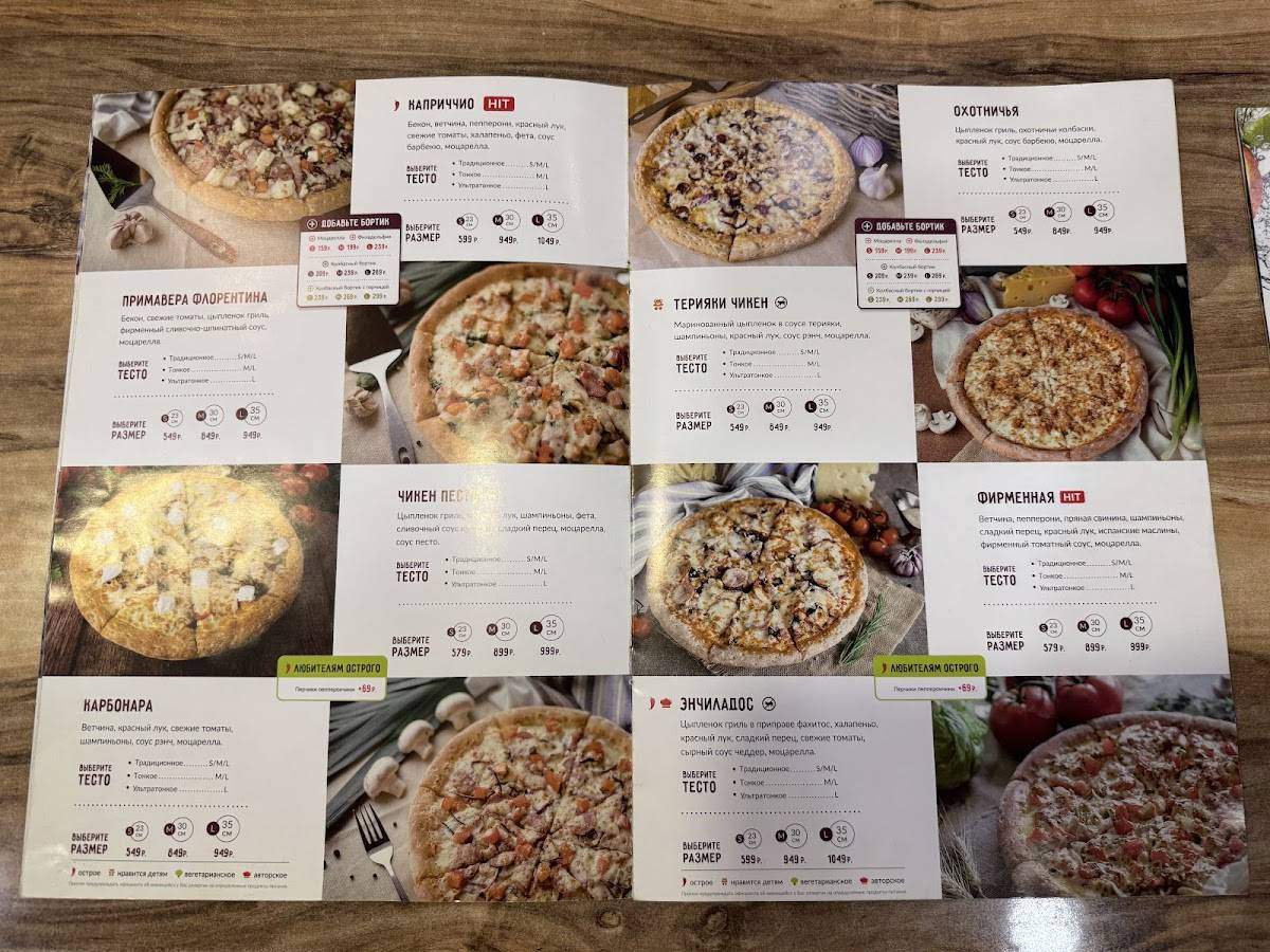 Joy's Pizza меню