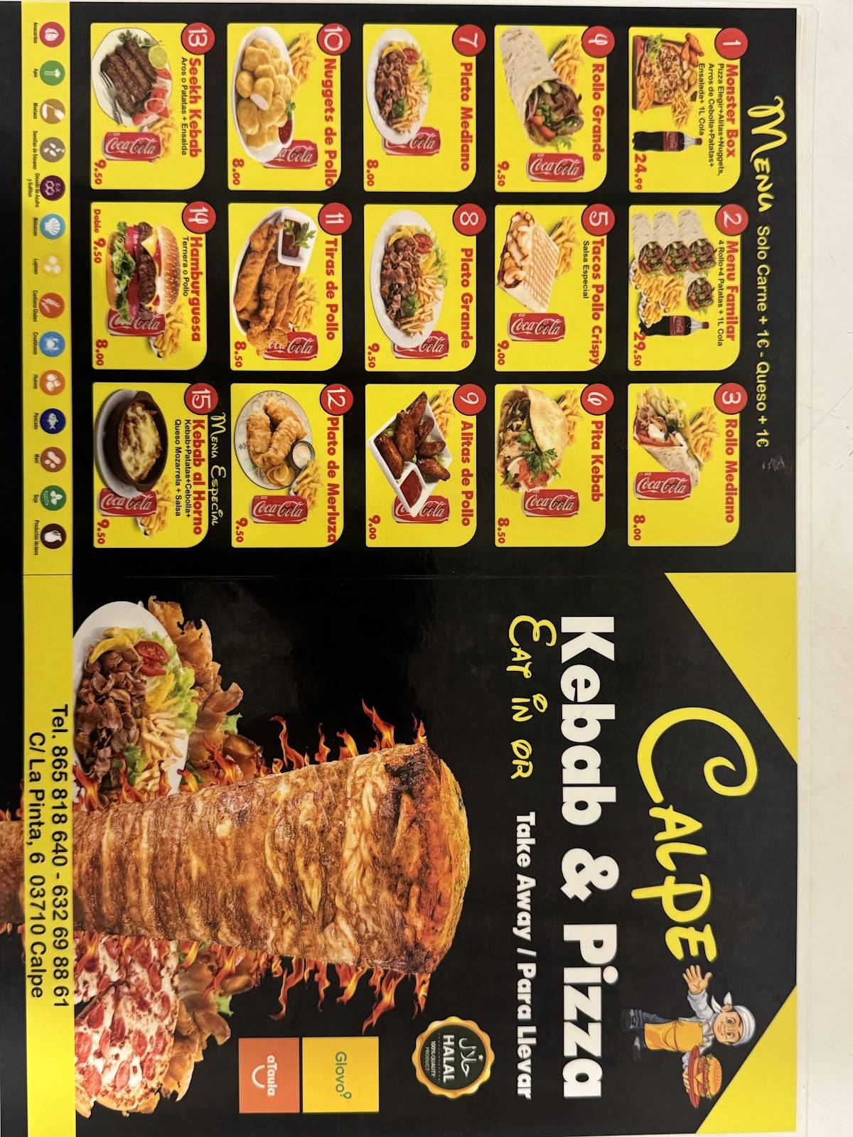Kebab Calpe меню