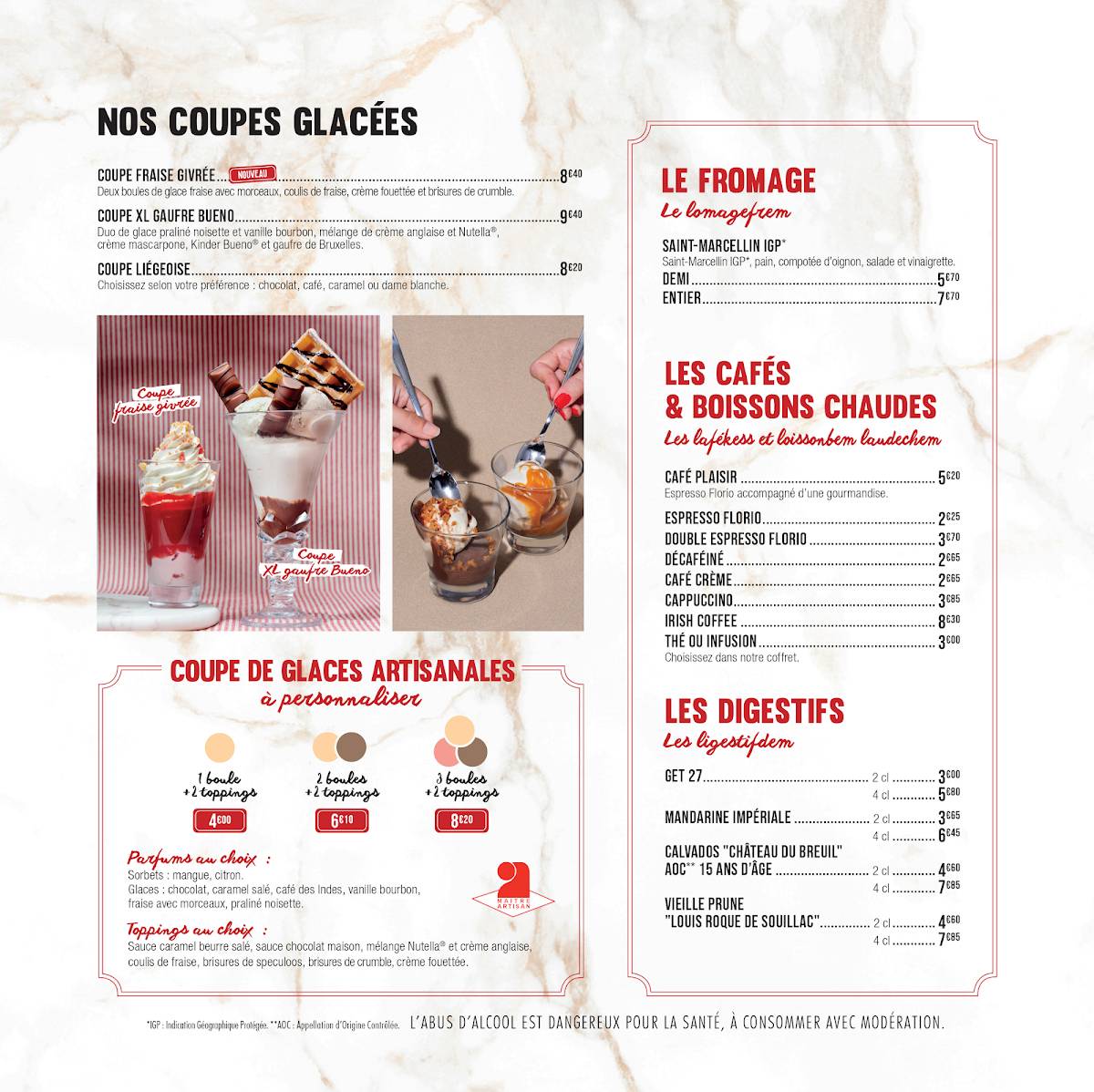 Restaurant La Boucherie меню