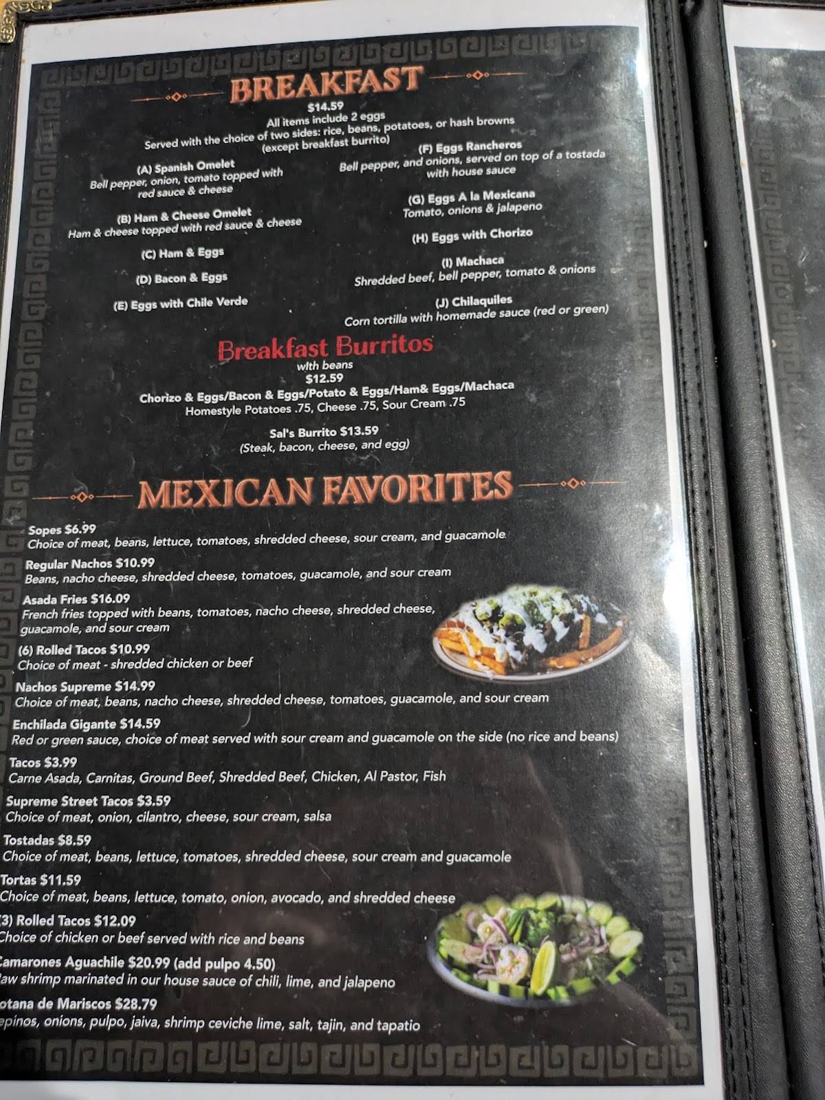 Los Panchos Mexican Seafood меню