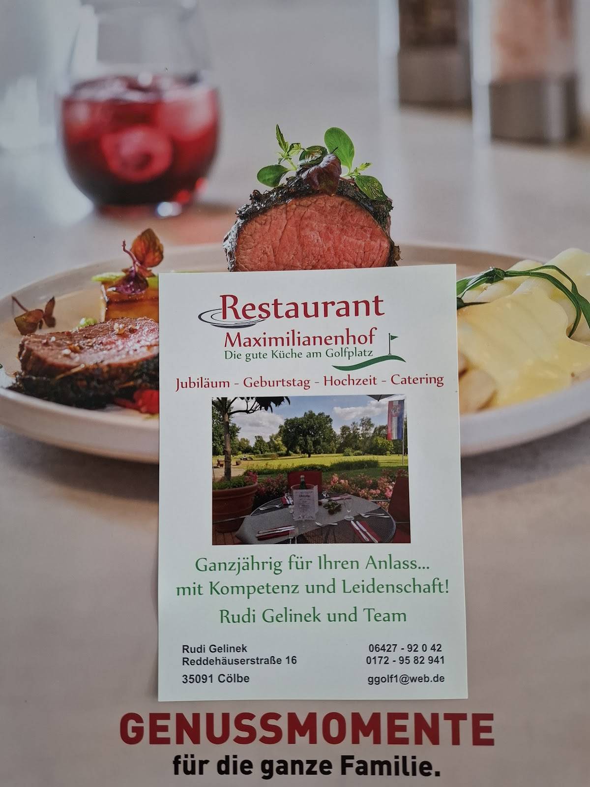 Restaurant Maximilianenhof меню