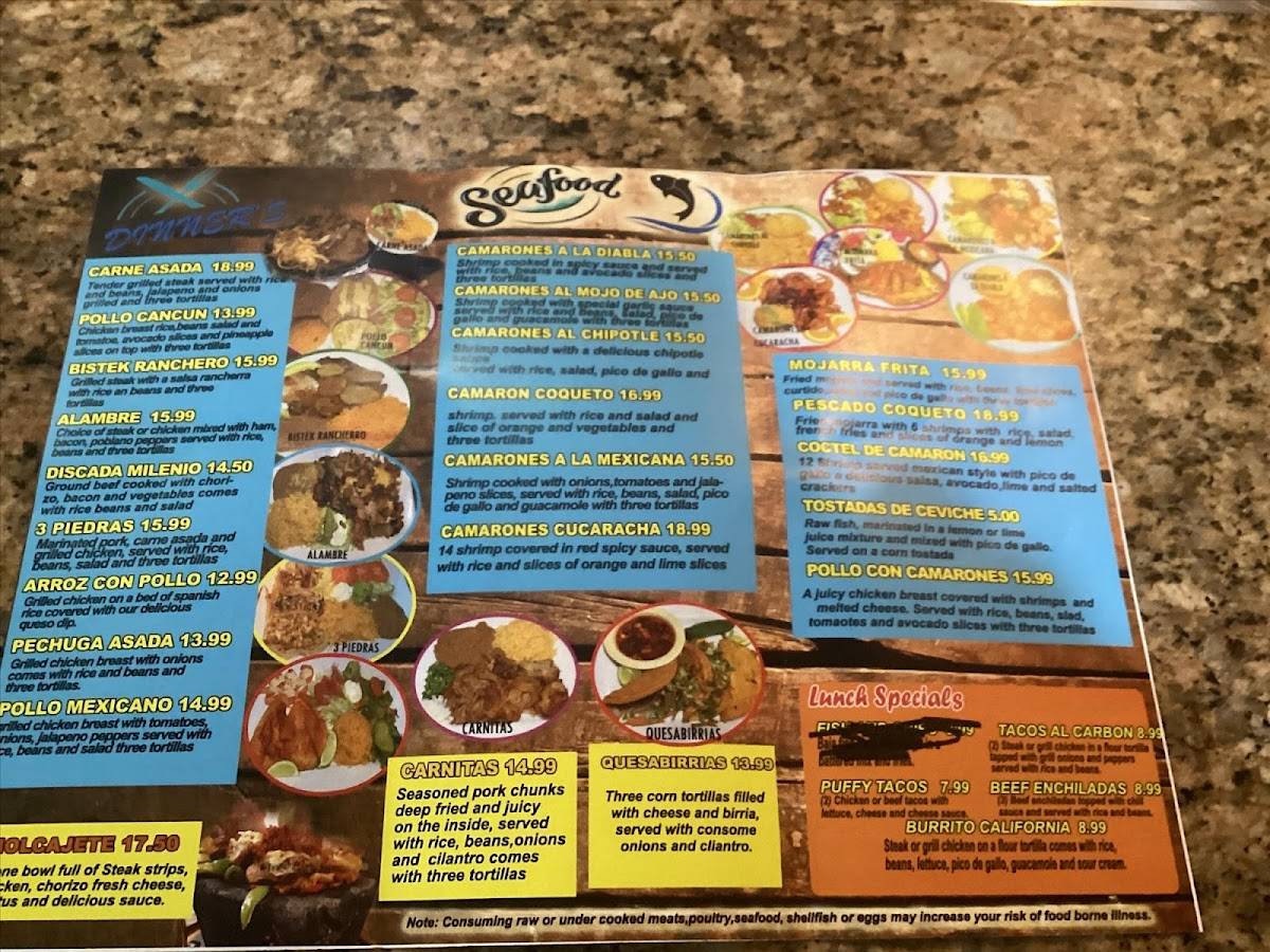 Milenio Mexican Restaurant меню