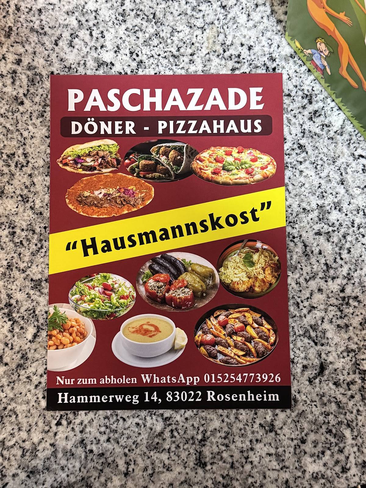Paschazade меню