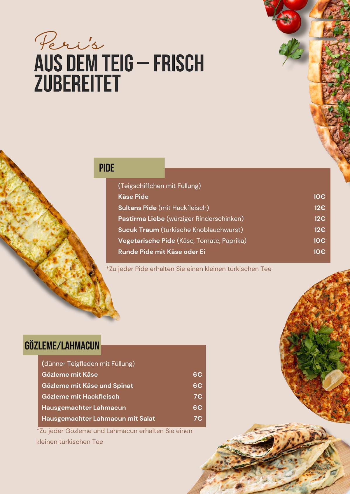 Peri's Cafe меню