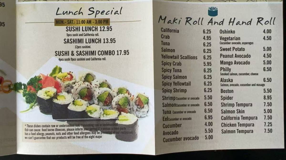 Poke Zone меню