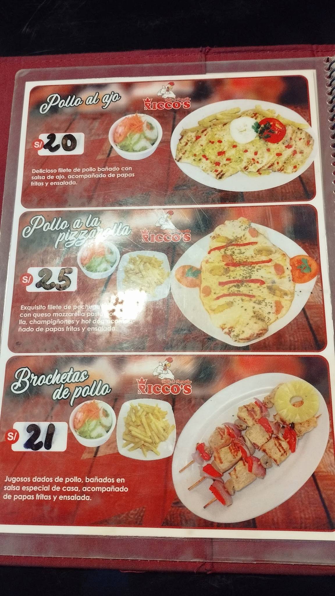 Pollos y Parrillas Ricco's - Wilson меню