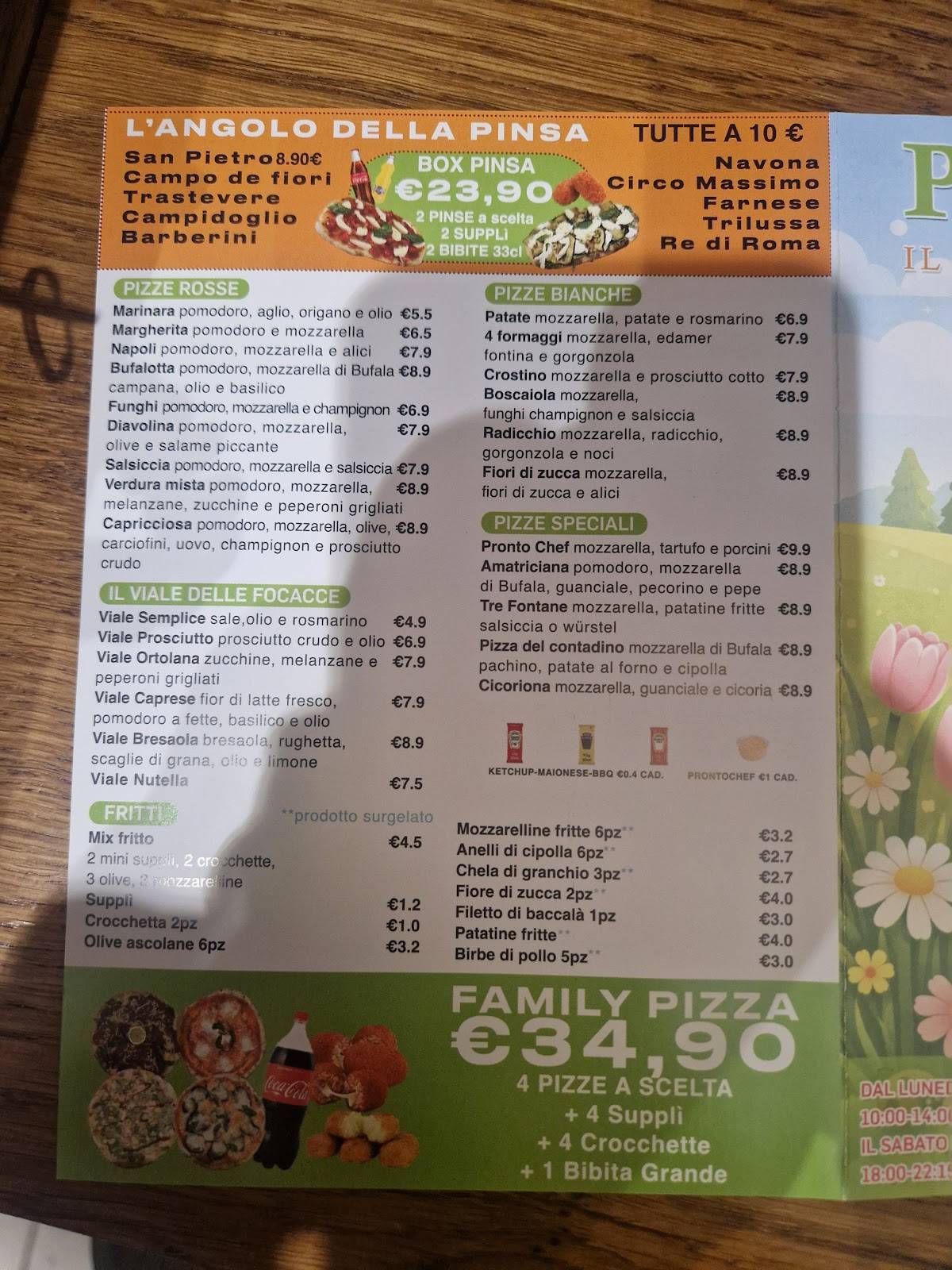Pronto Chef - Consegna Pranzo e Cena a Domicilio меню
