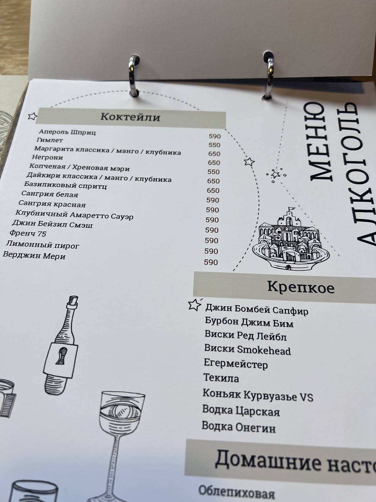 Мясонская ложа меню