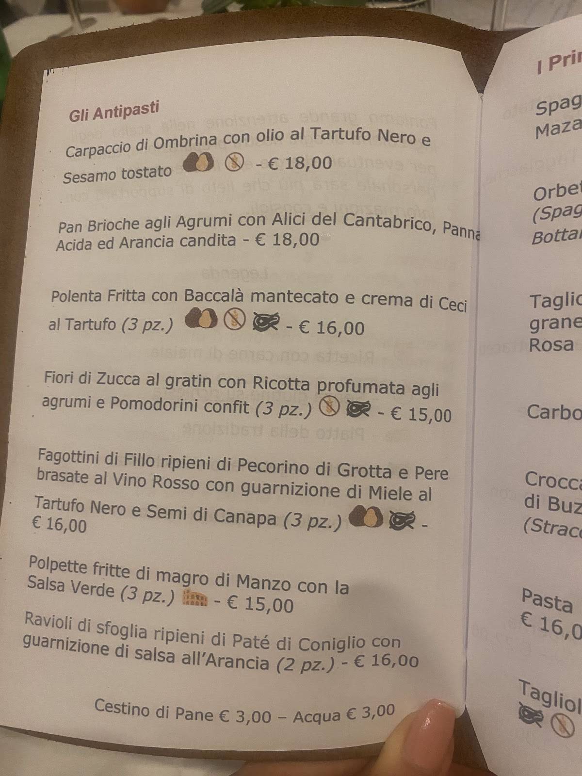 Ristorante Apuleius меню