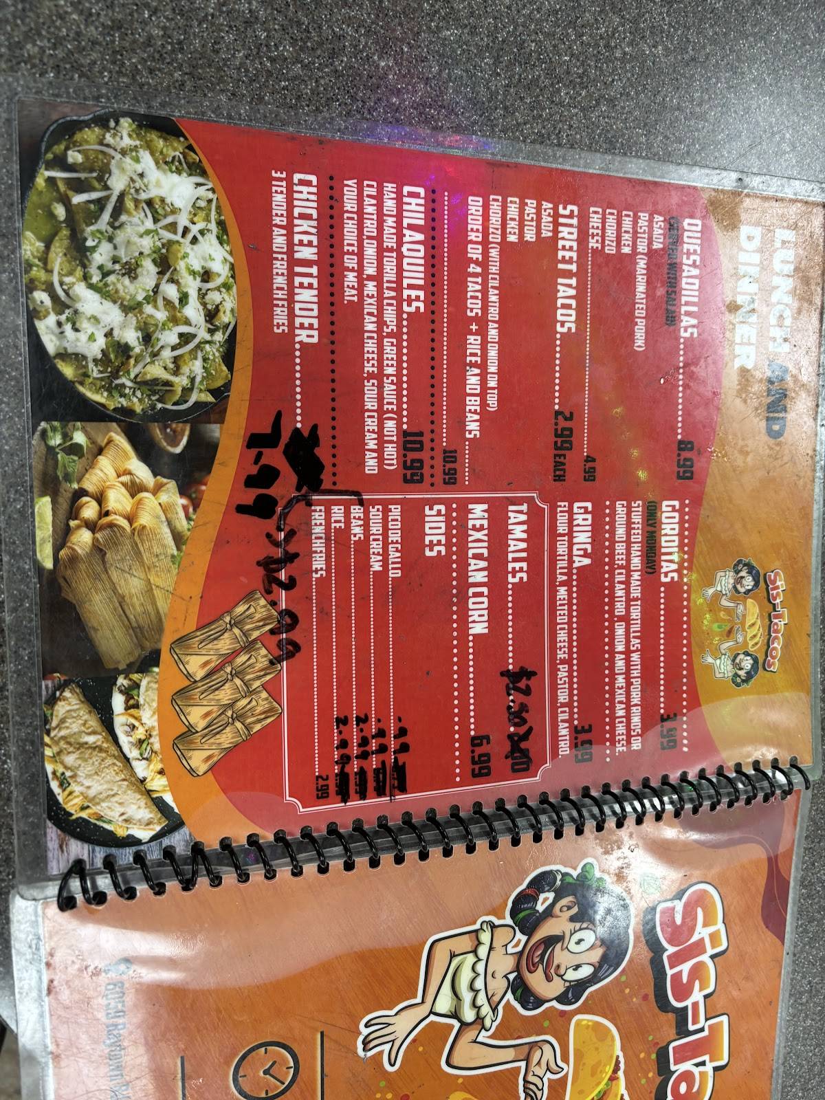 SIS TACOS меню