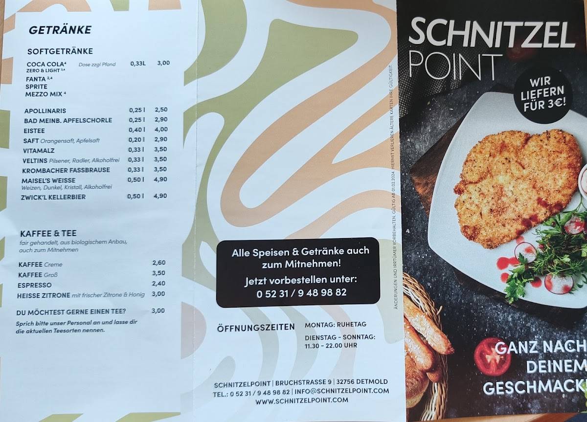 Schnitzel-Point меню