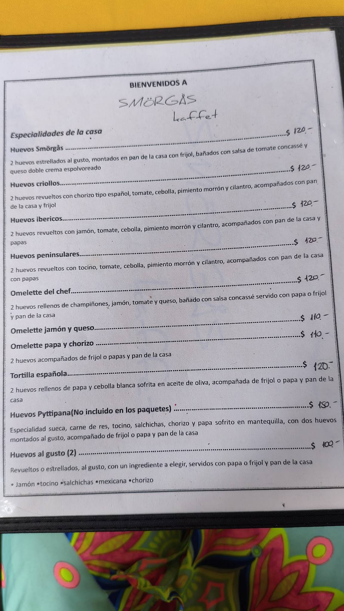 Smörgås kaffet меню