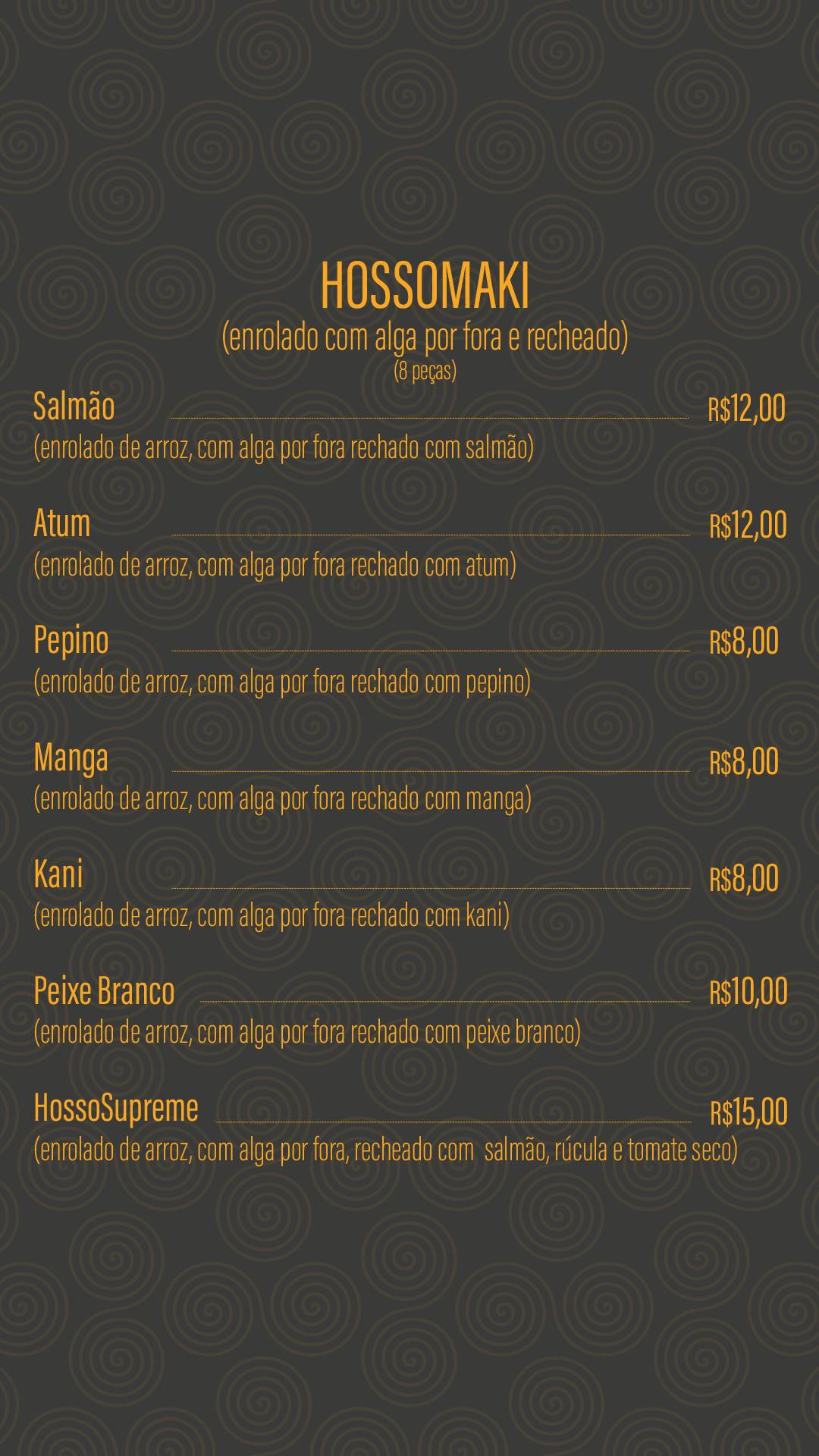 Supreme Sushi меню