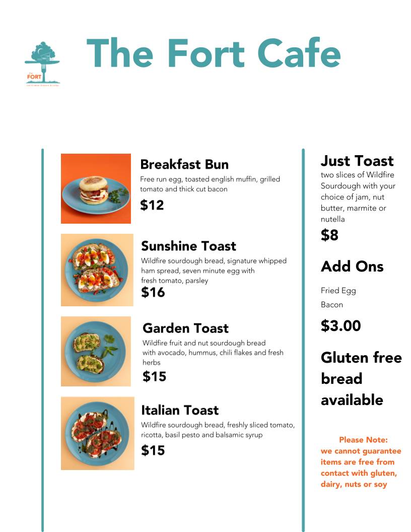 The Fort Cafe меню