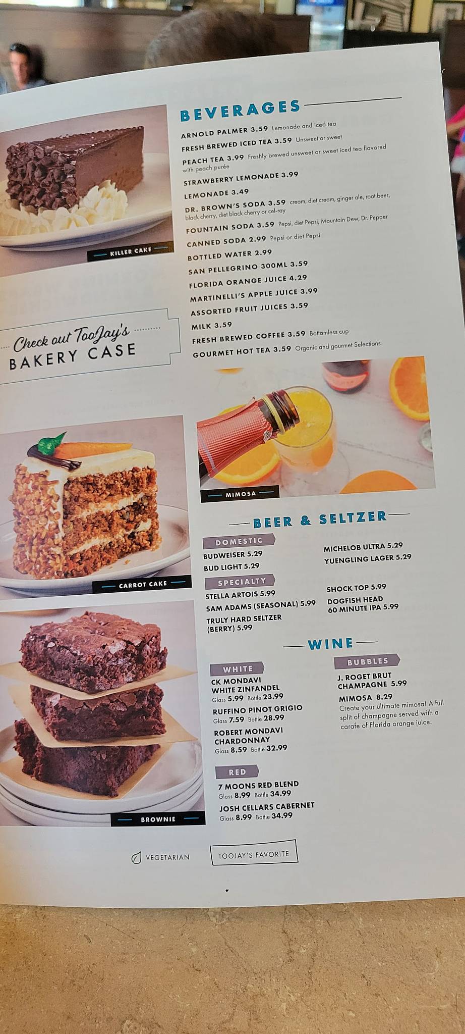 TooJay’s Deli • Bakery • Restaurant меню